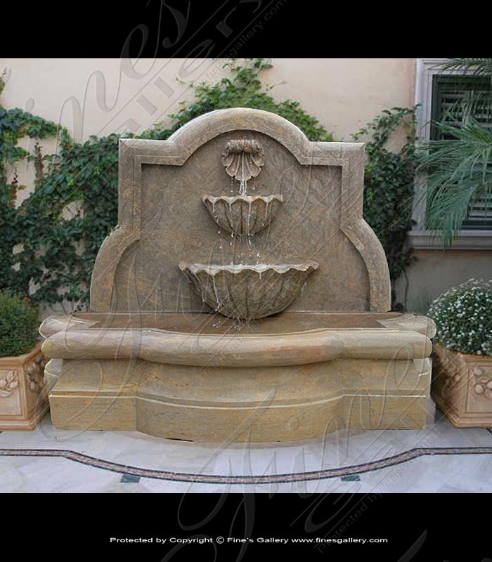 Marble Fountains  - Naples FL Marble Wall Fountain - MF-1111