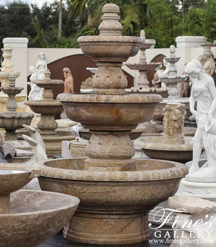 Search Result For Marble Fountains  - Antique Golden Granite Fountain - MF-1112