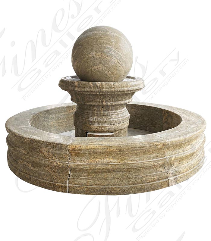Marble Fountains  - Four Tier MIchelangelo Black Marble Fountain - MF-1690