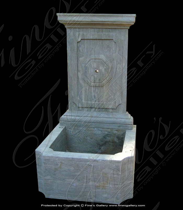 Marble Fountains  - Carved Marble Wall Fountain - MF-1467