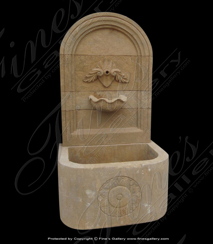 Marble Fountains  - Elegant Marble Wall Fountain - MF-1171