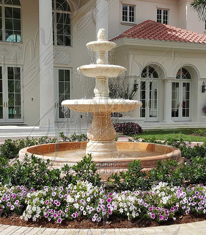 Marble Fountains  - Pink Marble Fountain - MF-1179