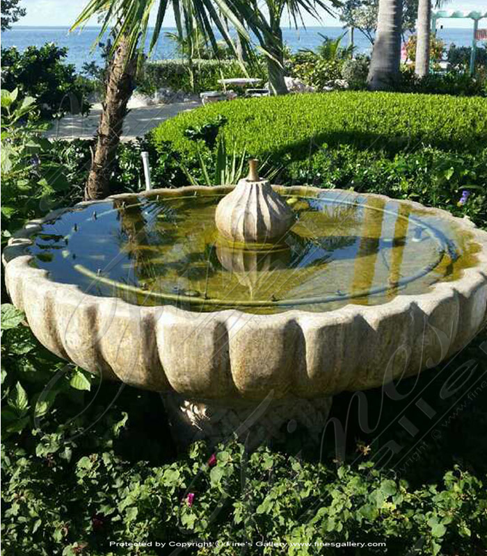 Marble Fountains  - Scalloped Basin Fountain - MF-1276