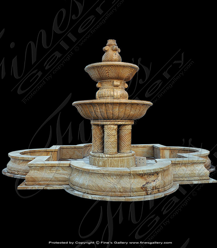 Marble Fountains  - Luxury Motorcourt Granite Fountain - MF-1580