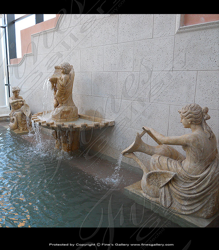 Marble Fountains  - Elegant Wall Fountain - MF-1286