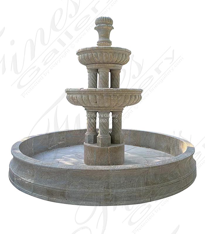 Marble Fountains  - Fountain With Statuary Waterfowl  - MF-1148