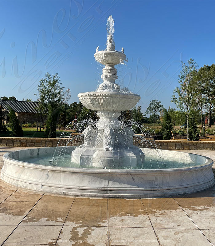 Marble Fountains  - Monumental White Marble Fountain XL - MF-1313