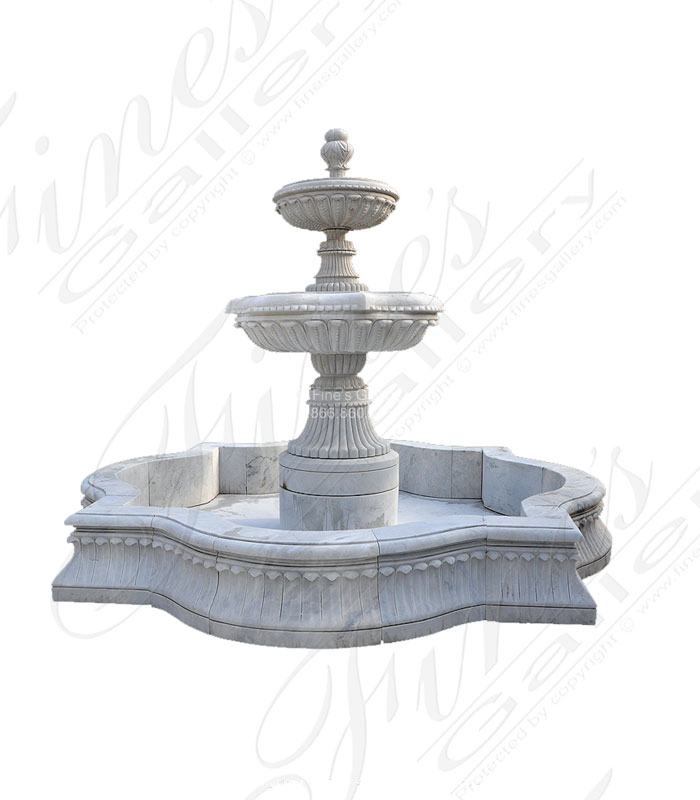 Marble Fountains  - Refined Egyptian Cream Marble Fountain - MF-1607