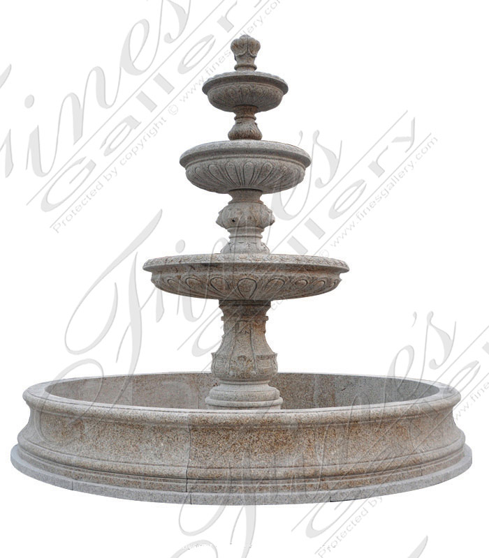 Search Result For Marble Fountains  - Granite Fleur De Lis Fountain - MF-1705