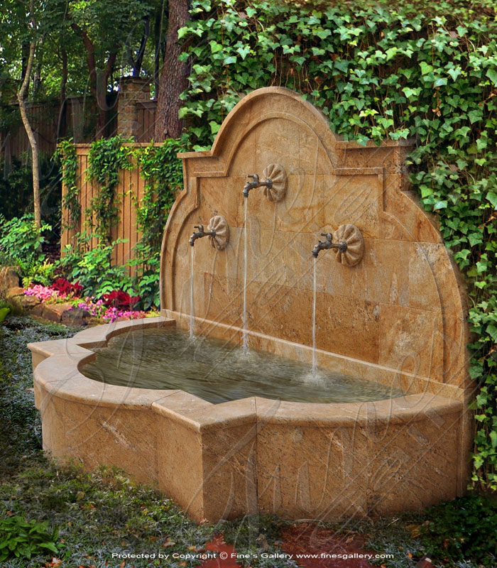 Search Result For Marble Fountains  - Tuscan Cream Garden Fountain - MF-1653