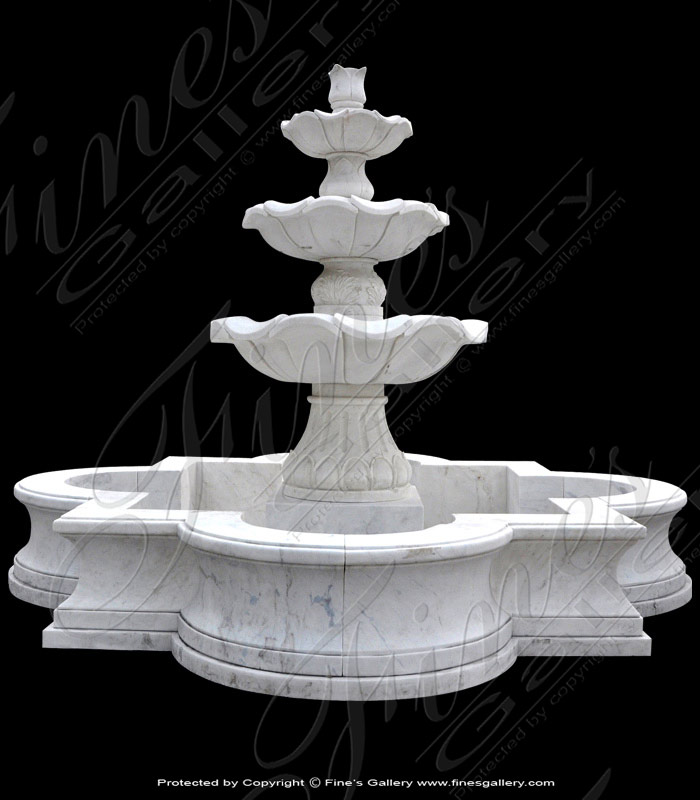 Marble Fountains  - Tuscan Gardens Beige Travertine Fountain - MF-1563