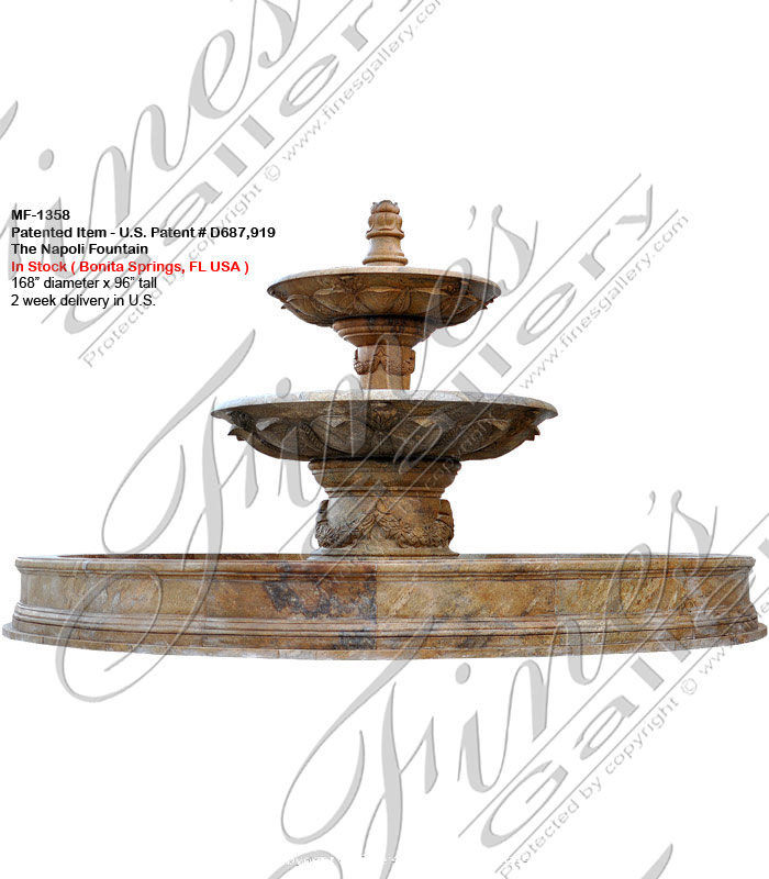 Marble Fountains  - The Napoli Fountain - MF-1358