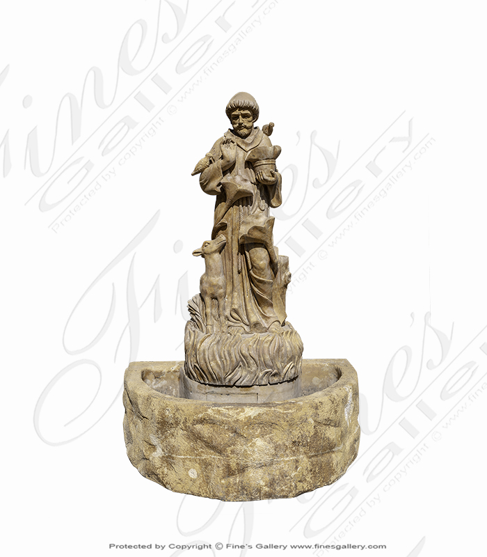 Marble Fountains  - Saint Francis Of Assisi Fountain - MF-1414