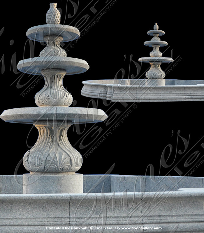 Marble Fountains  - Gray Granite Fountain - MF-1421