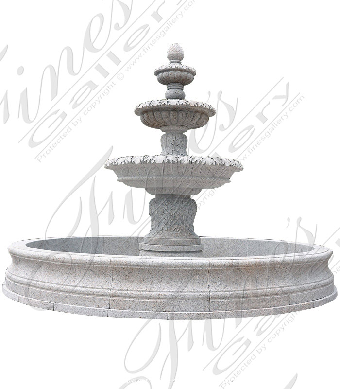 Marble Fountains  - White Marble Accanthus Leave - MF-1283