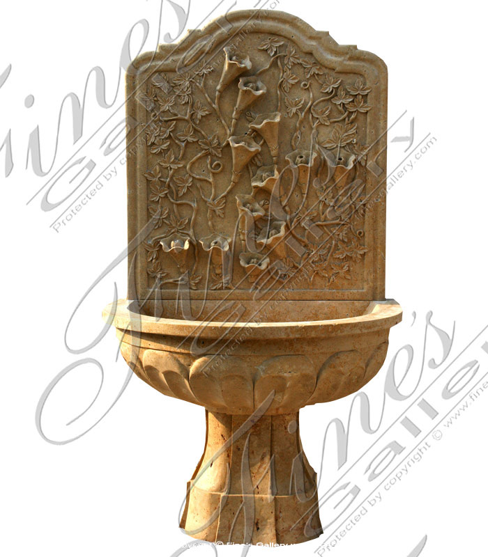 Marble Fountains  - Floral Wall Fountain - MF-1432