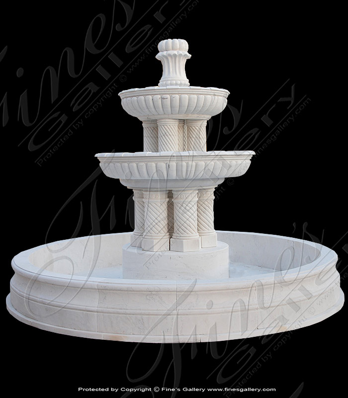 Marble Fountains  - Luxury Motorcourt Granite Fountain - MF-1580