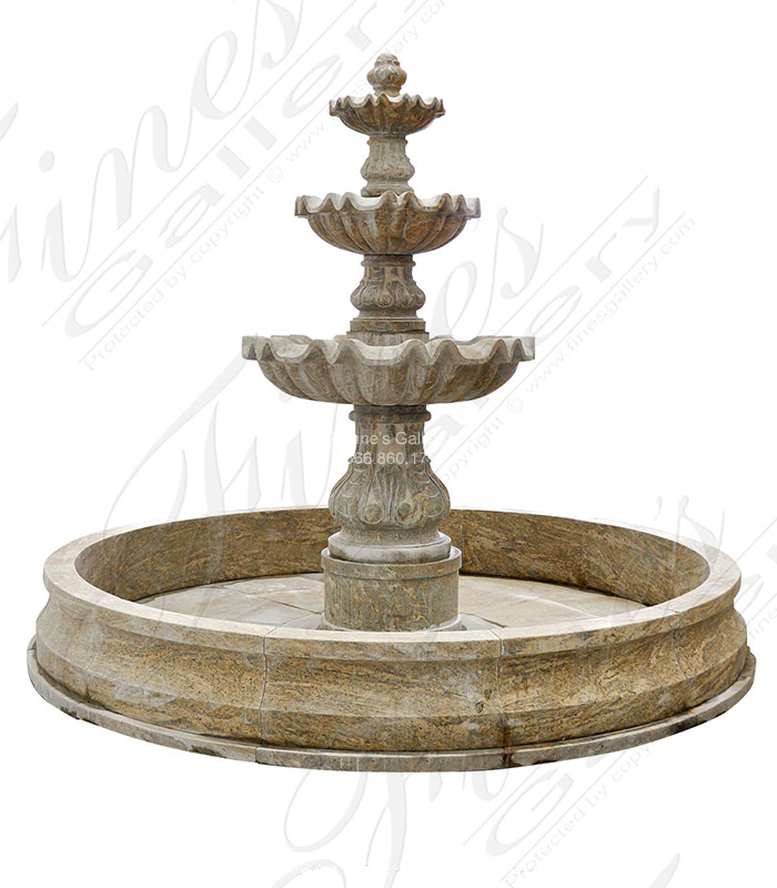 Search Result For Marble Fountains  - Three Tier Fountain - MF-1021