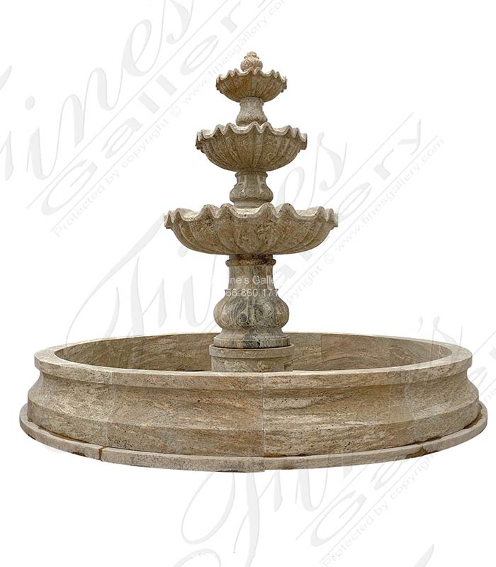 Marble Fountains  - Oversized Granite Tiered Fount - MF-1666