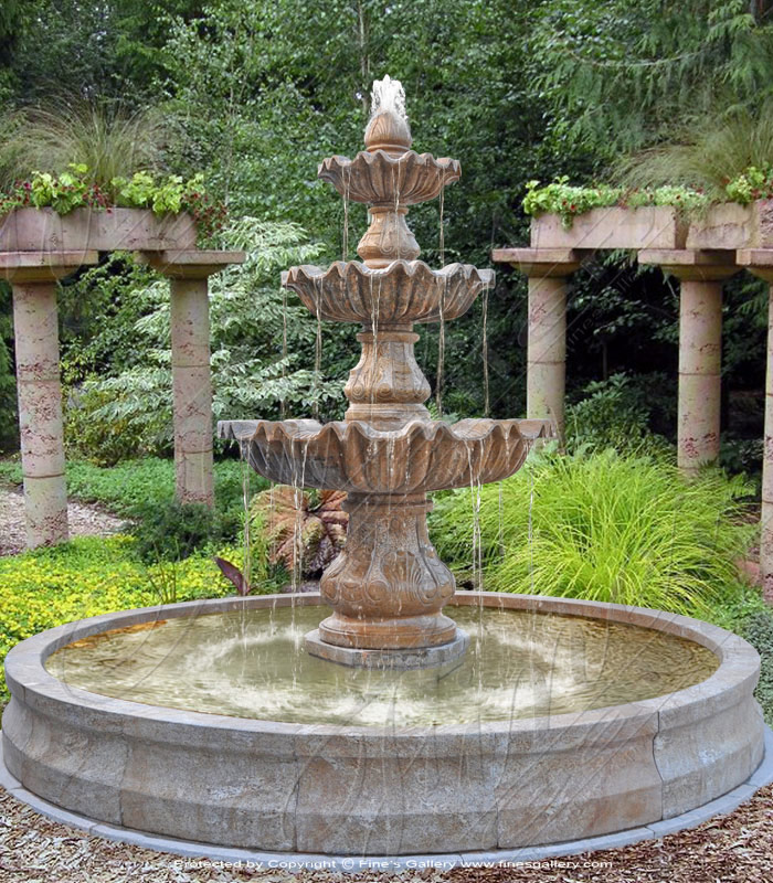 Search Result For Marble Fountains  - 3 Tier Marble Fountain - MF-1049