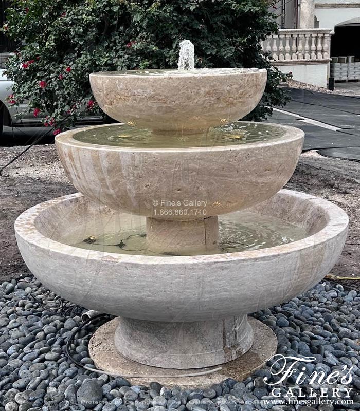 Minimalistic Natural Stone 3 Tier Fountain