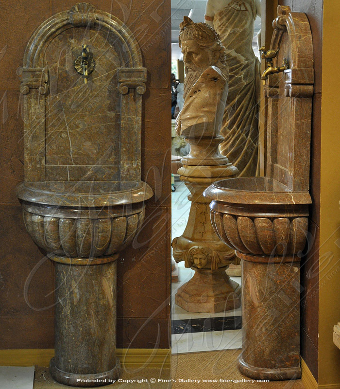 Carved Marble Wall Fountain