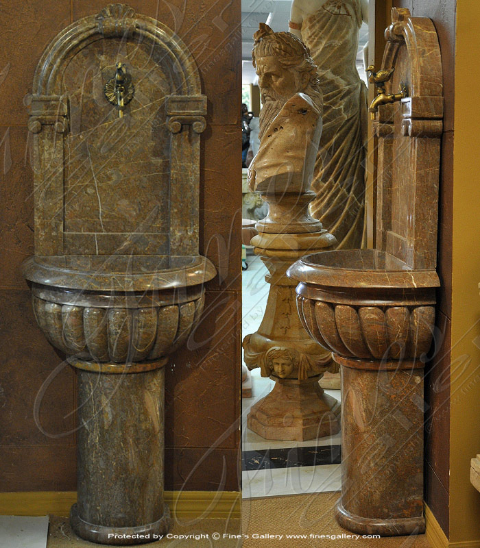 Marble Fountains  - Granite Wall Fountain Feature - MF-1340