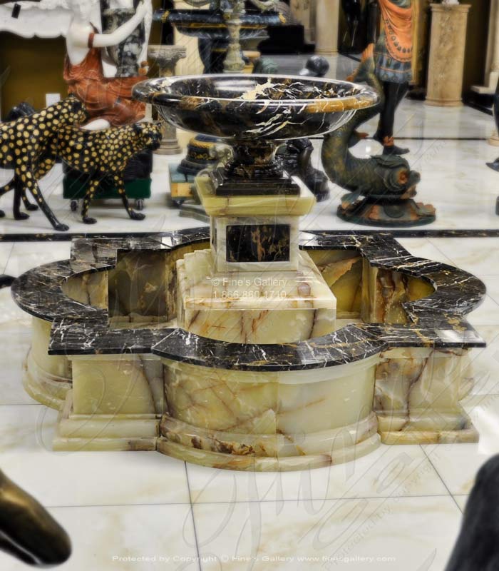 Search Result For Marble Fountains  - Luxurious Black And White Marble Fountain - MF-1509