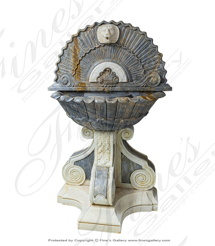 Search Result For Marble Fountains  - Classic Italian Wall Fountain In White Marble - MF-1699