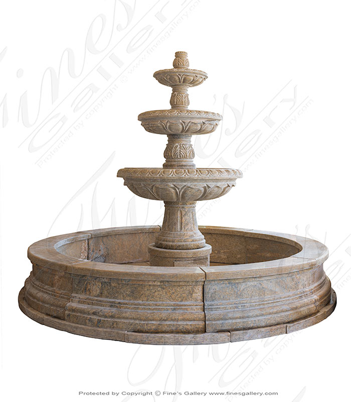 Search Result For Marble Fountains  - Golden Granite Fountain - MF-1451
