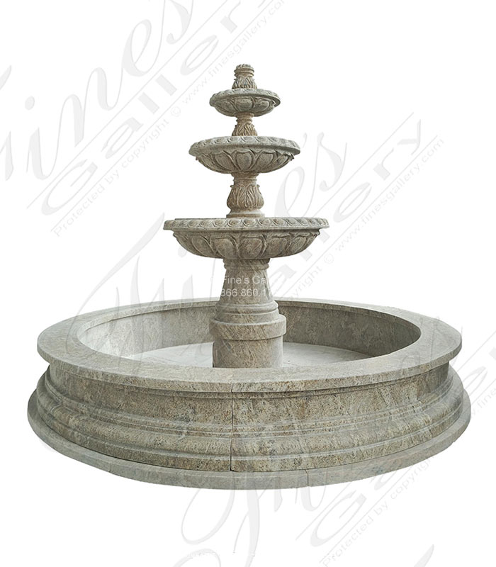 Search Result For Marble Fountains  - Rustic Tiered Marble Fountain - MF-993