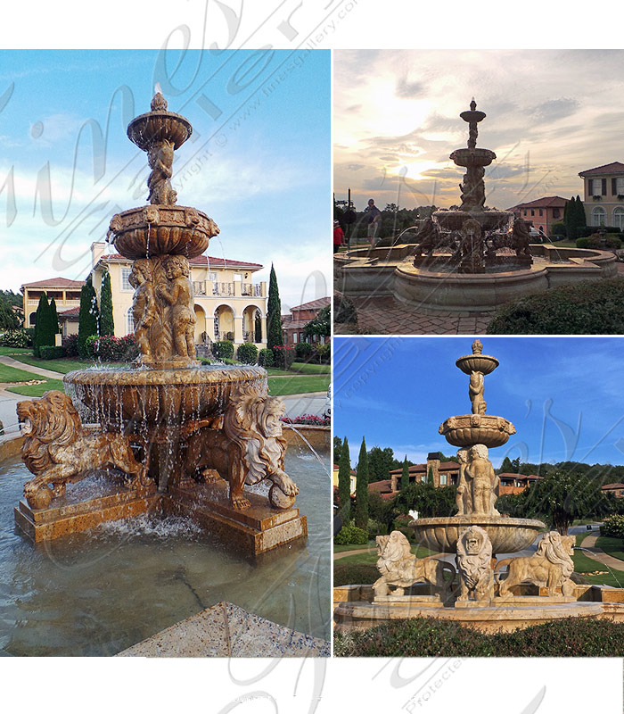 Marble Fountains  - Classical Greco Roman Cherub Fountain - MF-1014