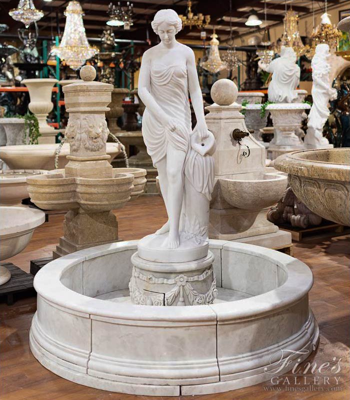 Marble Fountains  - Marble Bather Falconet - MF-1602