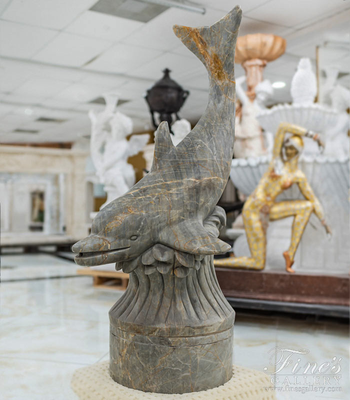 Search Result For Marble Fountains  - Marble Dolphin Fountain - MF-1605