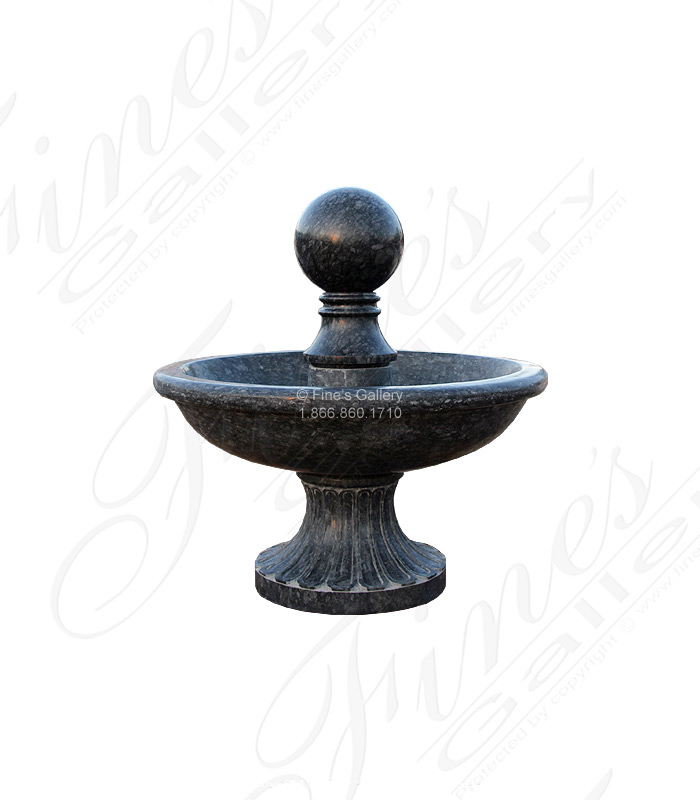 Marble Fountains  - Four Tier MIchelangelo Black Marble Fountain - MF-1690