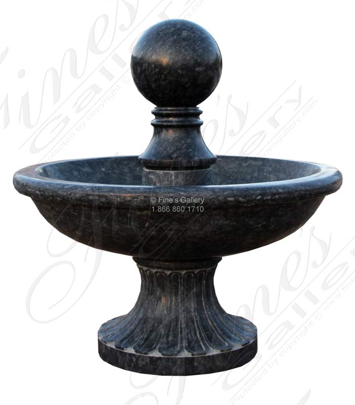 Marble Fountains  - Contemporary Black Granite Sphere Fountain - MF-1645