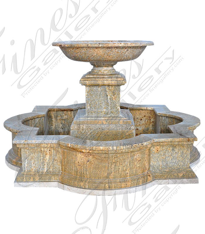 Marble Fountains  - Single Tiered Granite Fountain - MF-1412