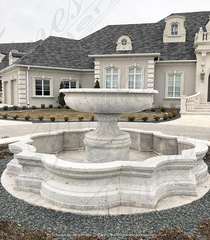 Marble Fountains  - Luxurious Black And White Marble Fountain - MF-1509