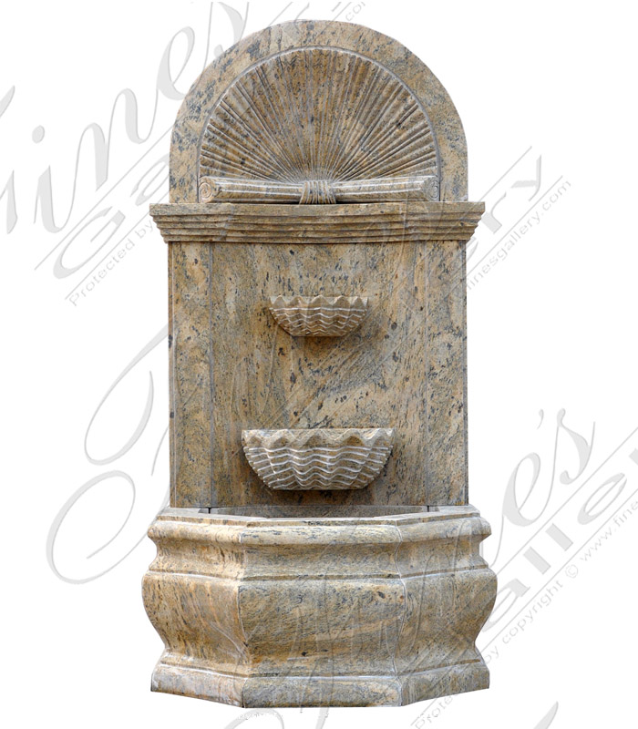 Marble Fountains  - Old World Natural Stone Wall Fountain - MF-1675