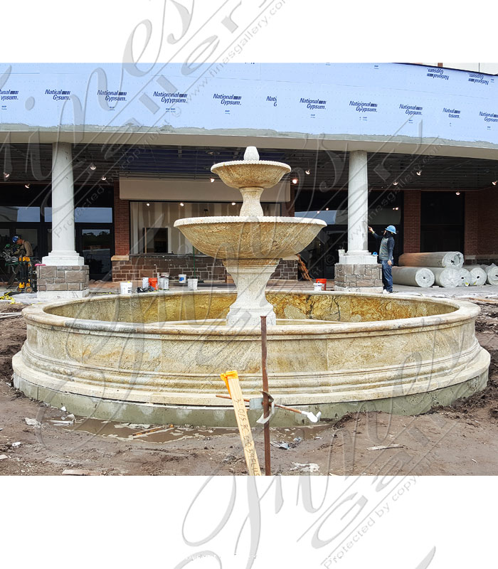 Commercial Granite Fountain Installation