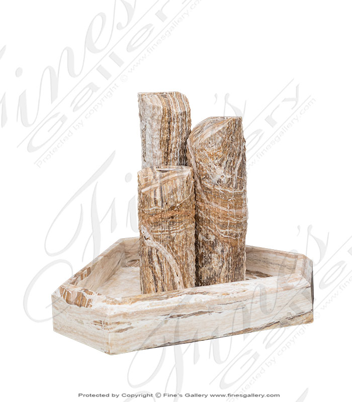 Marble Fountains  - Tra Onyx Pillar Fountain - MF-1730