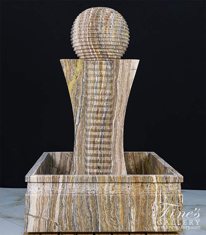 Marble Fountains  - Tra Onyx Sphere Fountain - MF-1731