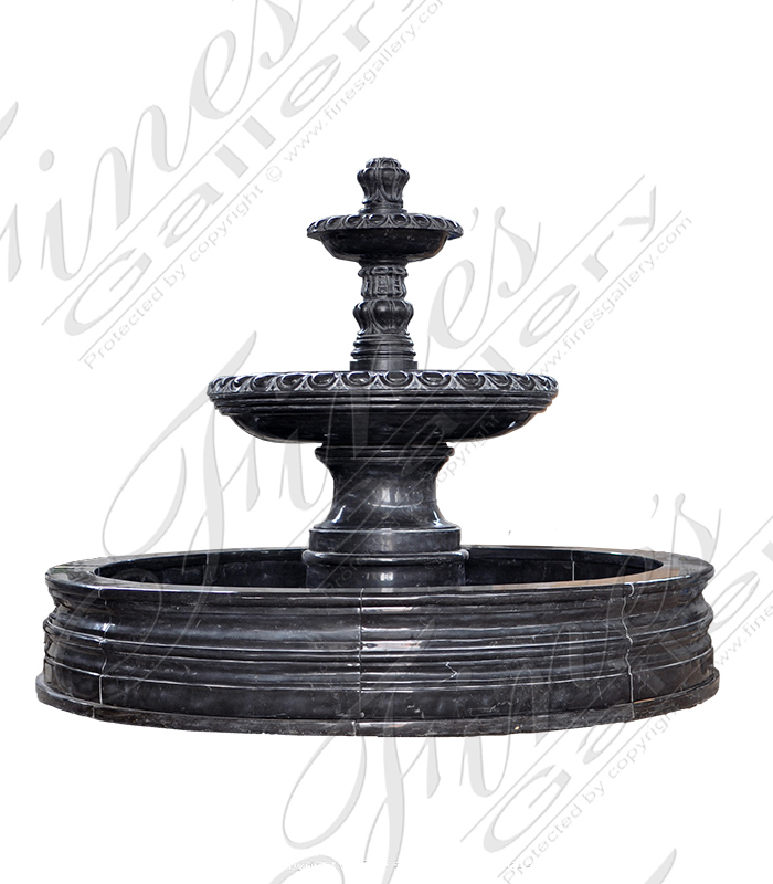 Marble Fountains  - Rustic Black Marble Fountain - MF-1760