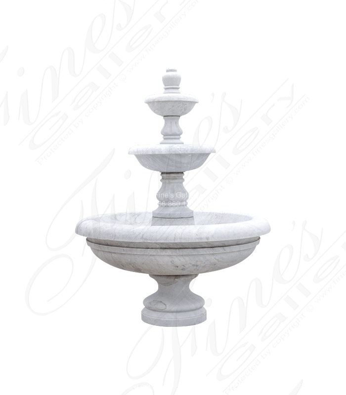 Marble Fountains  - Simplistic White Marble Fountain - MF-1789