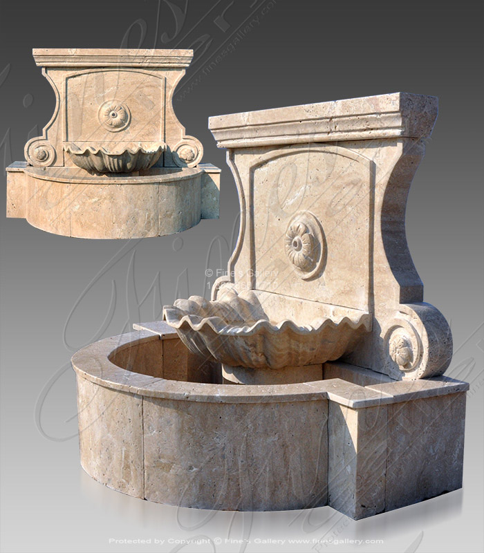 Marble Fountains  - Old World French Countryside Wall Fountain - MF-1793