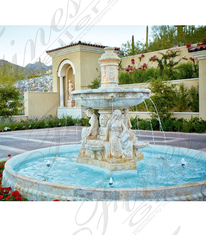 Marble Fountains  - Old World Fountains Of Rome In Travertine - MF-1811