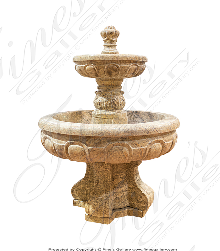 Two Tiered Granite Fountain
