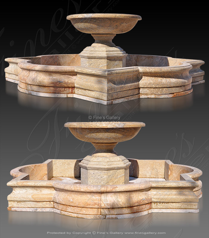 Marble Fountains  - Sleek Granite Motor Court Foun - MF-1824