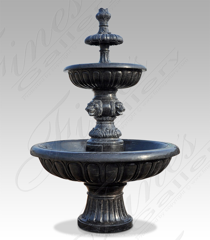 Marble Fountains  - Regal Black Marble Fountain - MF-1825