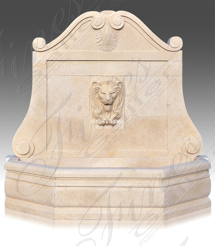 Marble Fountains  - Cream Marble Wall Fountain - MF-1871